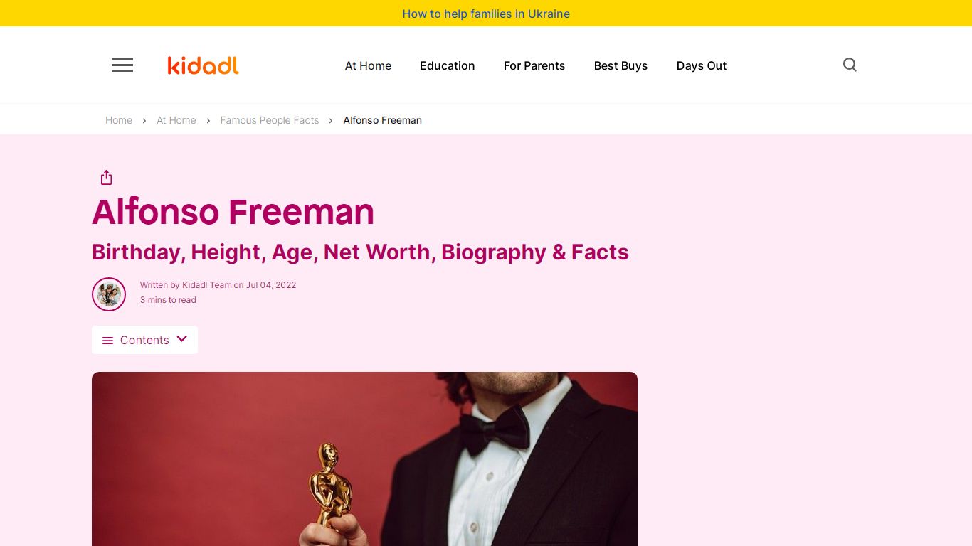 Alfonso Freeman | Famous People Facts | Kidadl